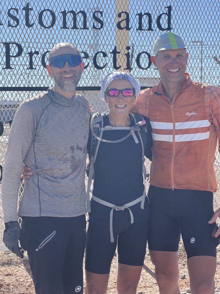 Duane, Kim and Rob at the Mexico border