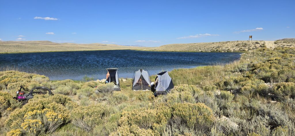 Campsite on a lake